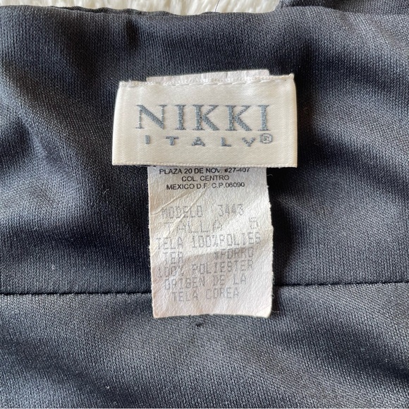 NIKKI Italy Women’s Black Ruched Halter Top Size 5 - Picture 11 of 11